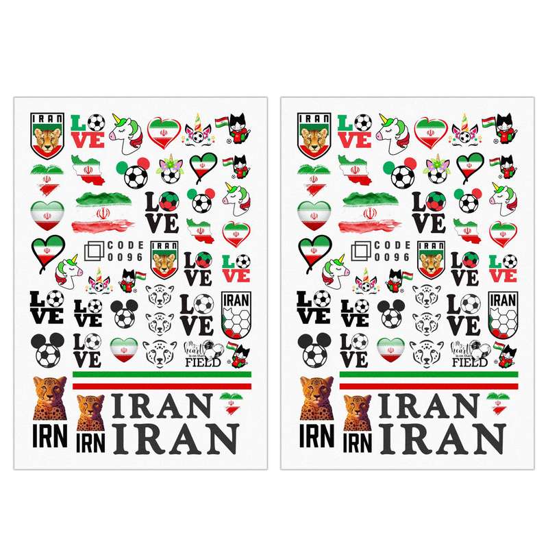 برچسب لنز ناخن مدل ایران مجموعه 2 عددی
