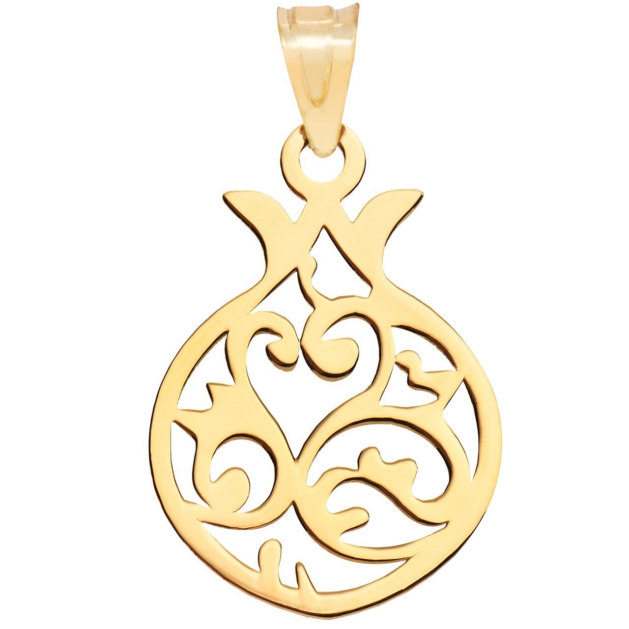 آویز گردنبند طلا 18عیار آریاگلد مدل R172 - - 1