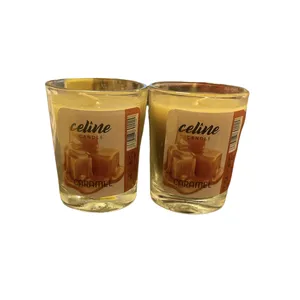 شمع معطر لیوانی سلین مدل Caramel بسته دو عددی