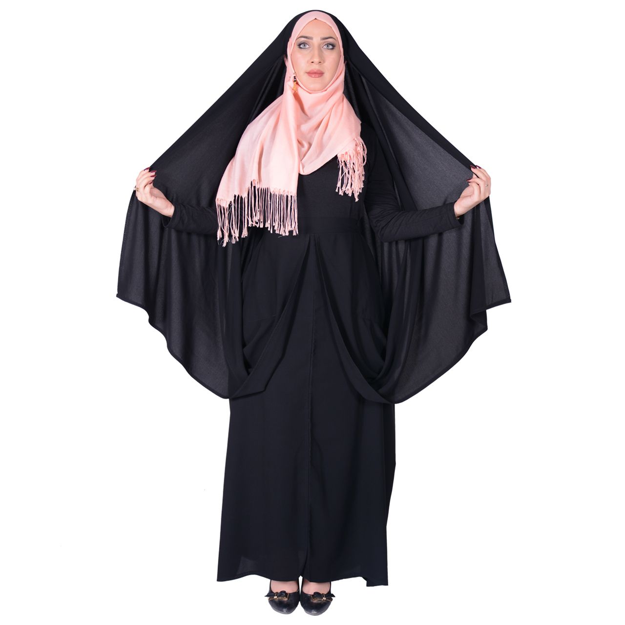 چادر قجری شهر حجاب مدل کرپ کریستال 80121 -  - 1