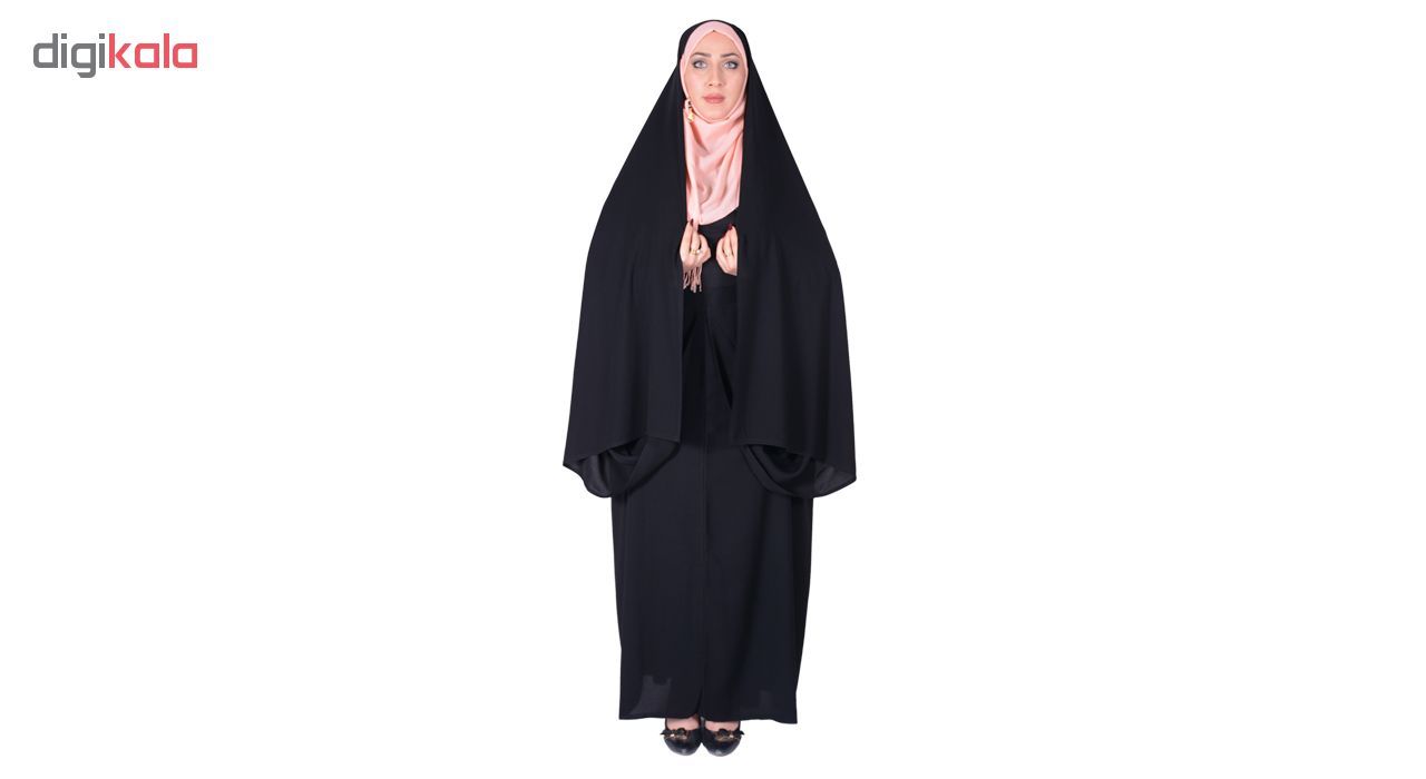 چادر قجری شهر حجاب مدل کرپ کریستال 80121 -  - 2