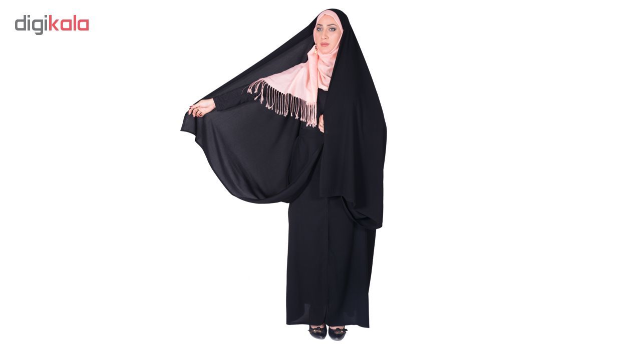 چادر قجری شهر حجاب مدل کرپ کریستال 80121 -  - 3