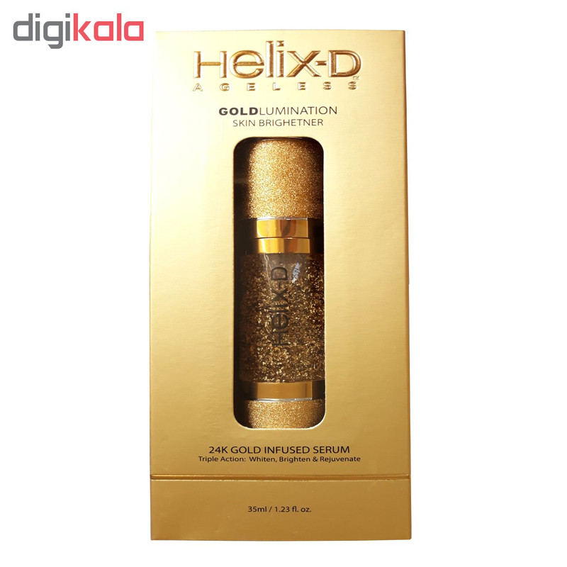 سرم روشن کننده طلای 24 عیار میکرونایز شده هلیکس دی مدل Skin Brightener حجم 35 میلی لیتر
