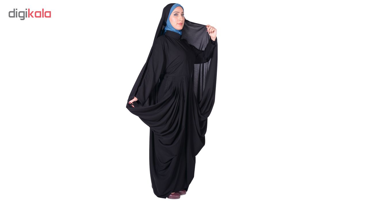 چادر مانتو افرا کرپ کریستال شهر حجاب مدل 8062 -  - 3