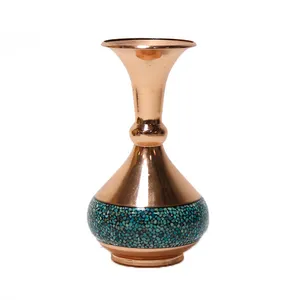 گلدان فیروزه کوب کد 017 ارتفاع 15 سانتی متر