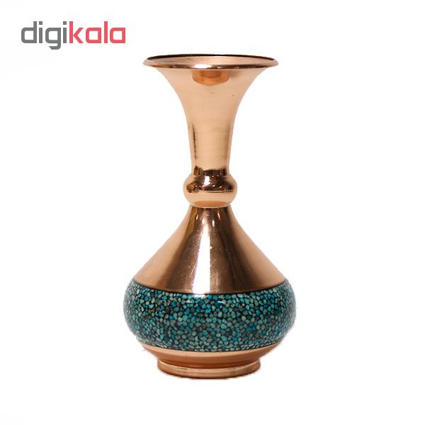 گلدان فیروزه کوب کد 017 ارتفاع 15 سانتی متر