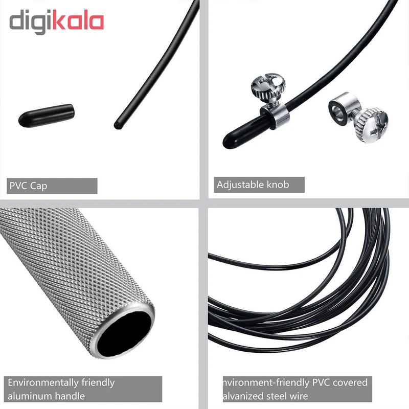 عکس شماره 2 : طناب ورزشی مدل 8 speed rope fitness به همراه دستبند پاور بالانس