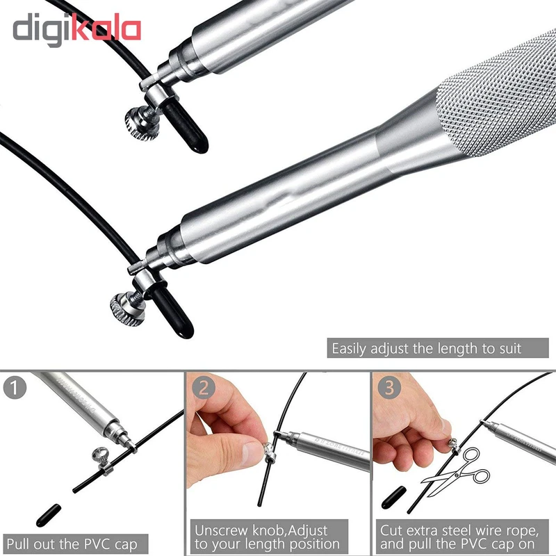 عکس شماره 3 : طناب ورزشی مدل 8 speed rope fitness به همراه دستبند پاور بالانس