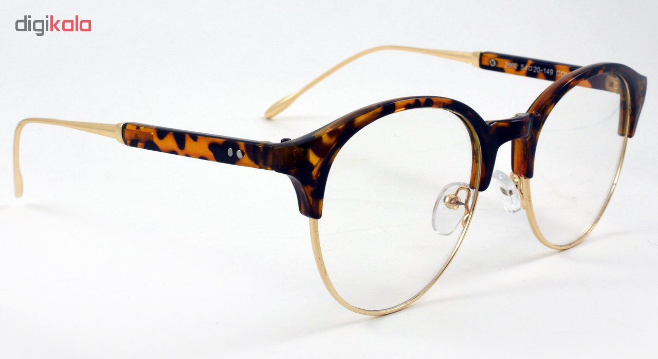 فریم عینک طبی مدل Golden Round Leopard