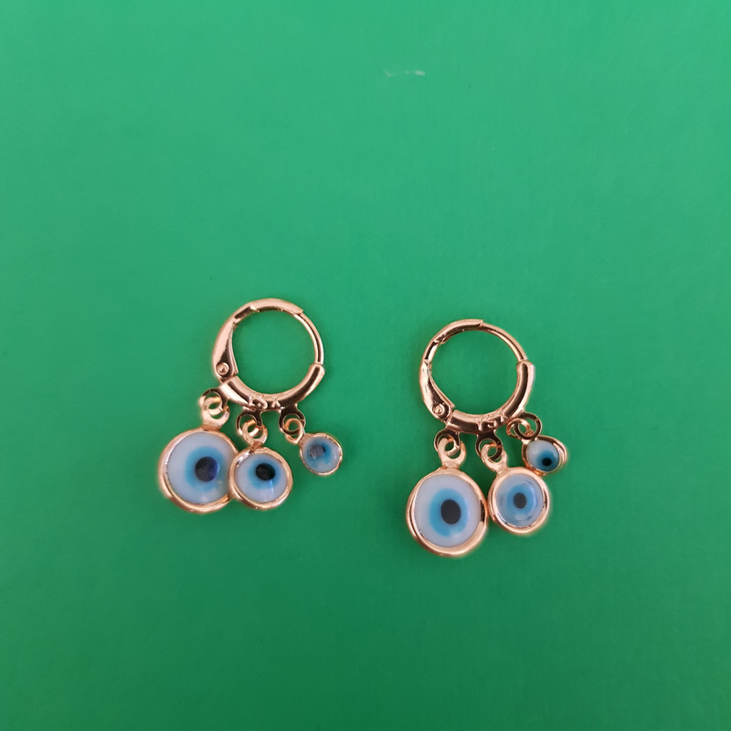 گوشواره زنانه وای اس ایکس مدل چشم نظر 3