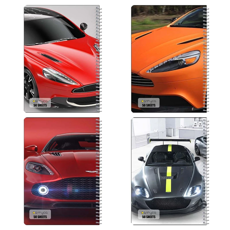 دفتر نقاشي 50 برگ کارنيکا طرح استون مارتین Aston Martin کد 83022 مجموعه 4 عددی