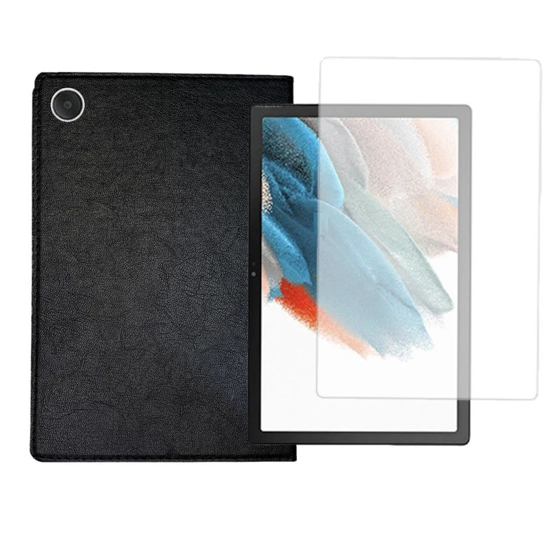 کیف کلاسوری مدل چرمی مناسب برای تبلت سامسونگ Galaxy Tab A11 -8.7 inch به همراه محافظ صفحه نمایش