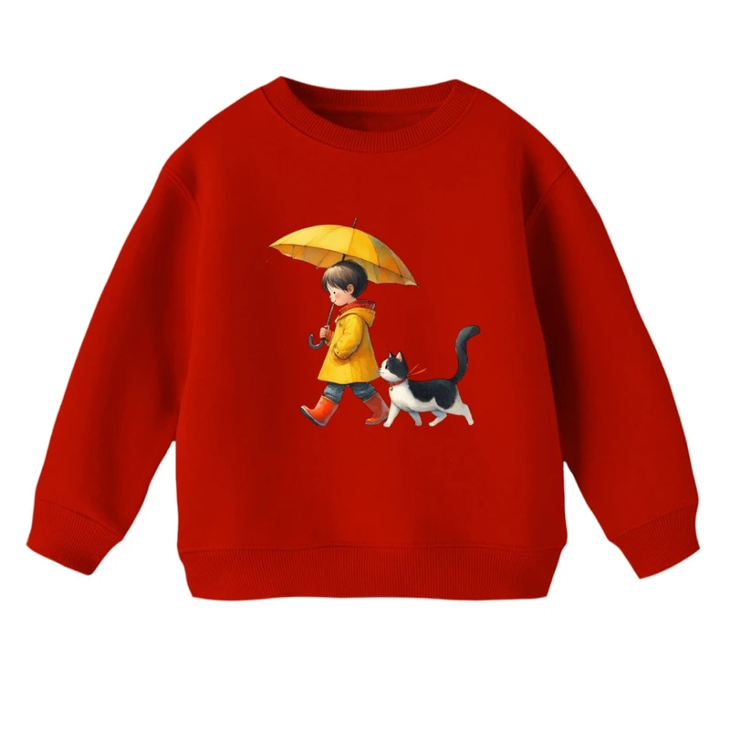 سویشرت بچگانه مدل دخترک و گربه کد 2