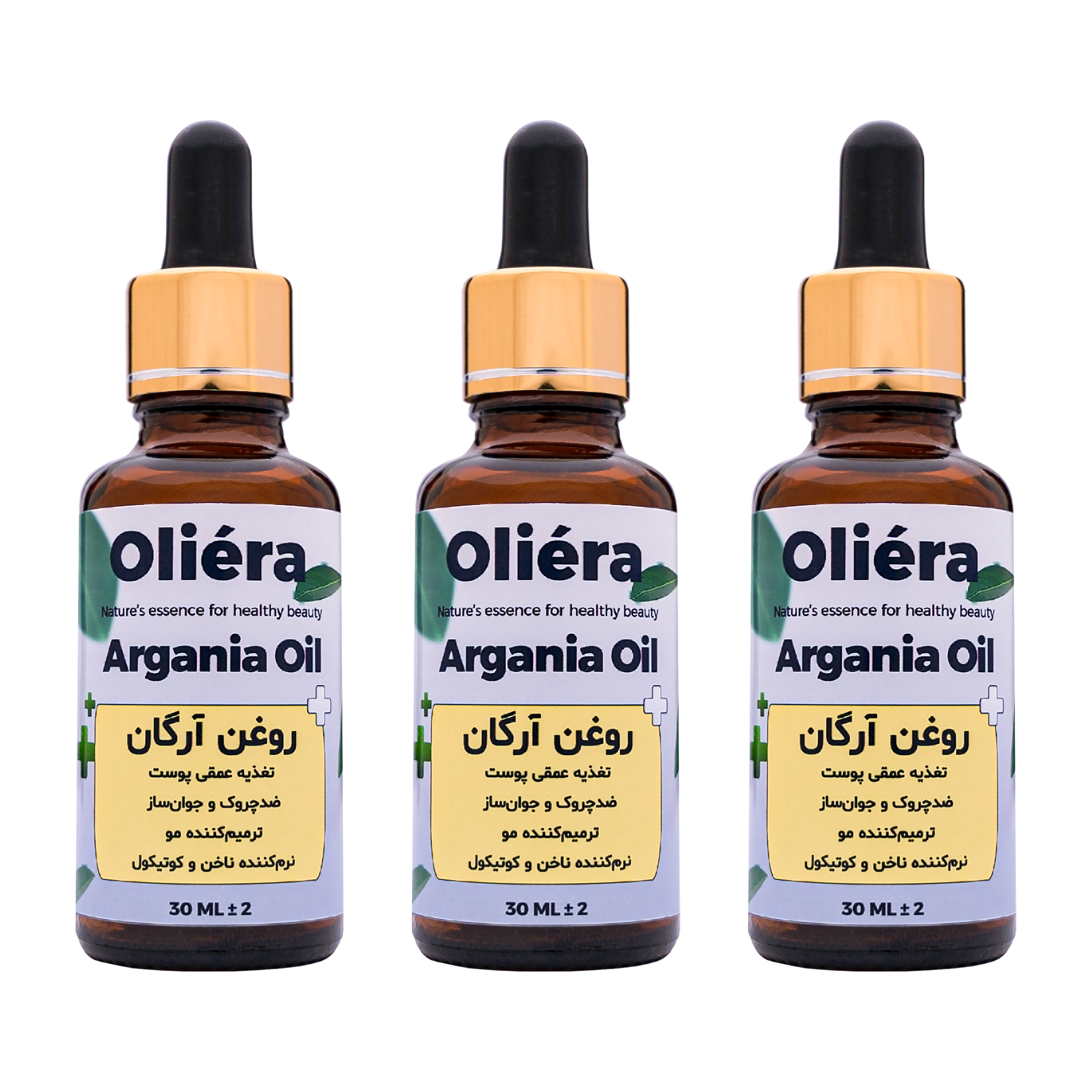 روغن آرگان اُلیئرا مدل +A حجم 90 میلی لیتر بسته 3 عددی