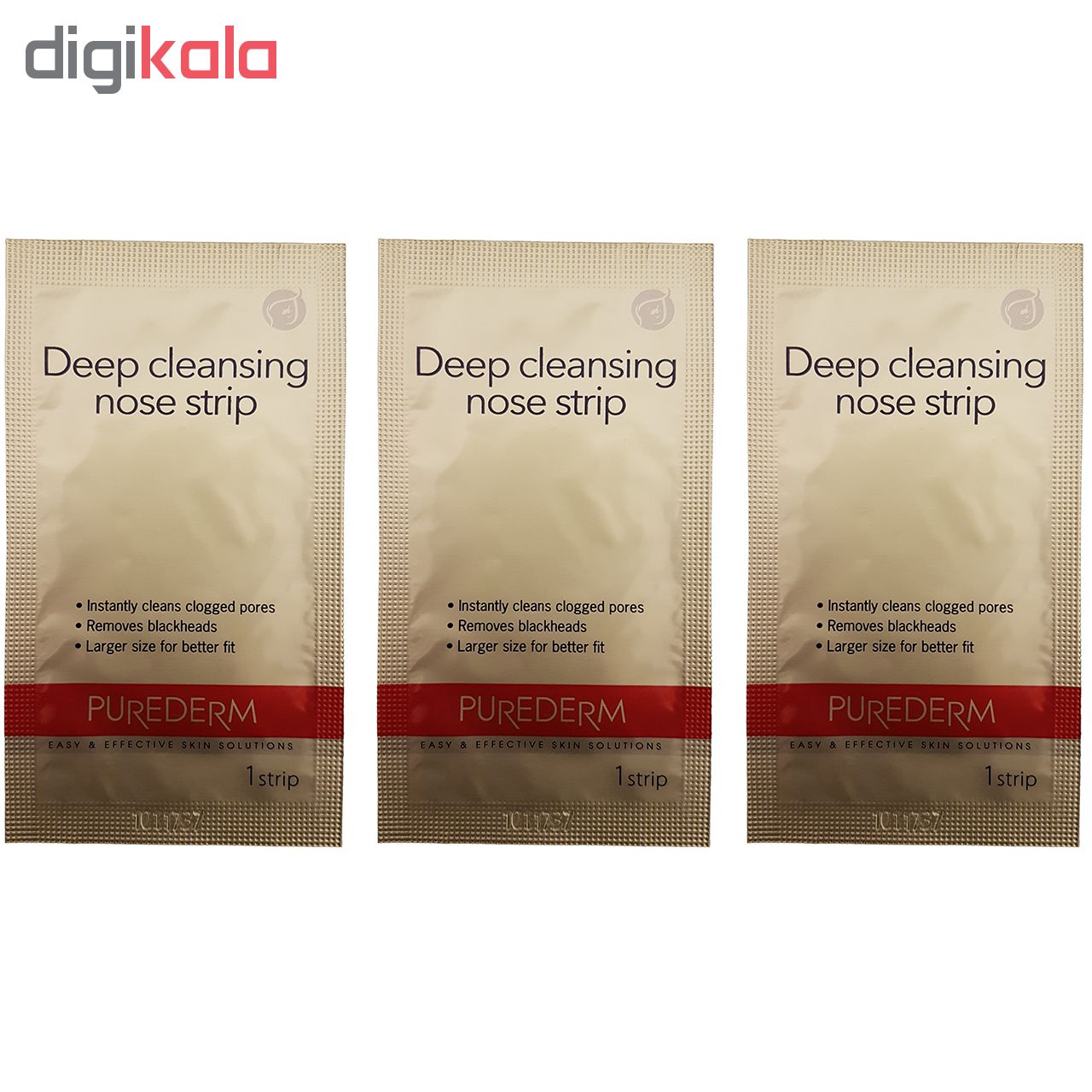 چسب‌ پاک کننده بینی پیوردرم مدل Deep Cleansing بسته 3 عددی
