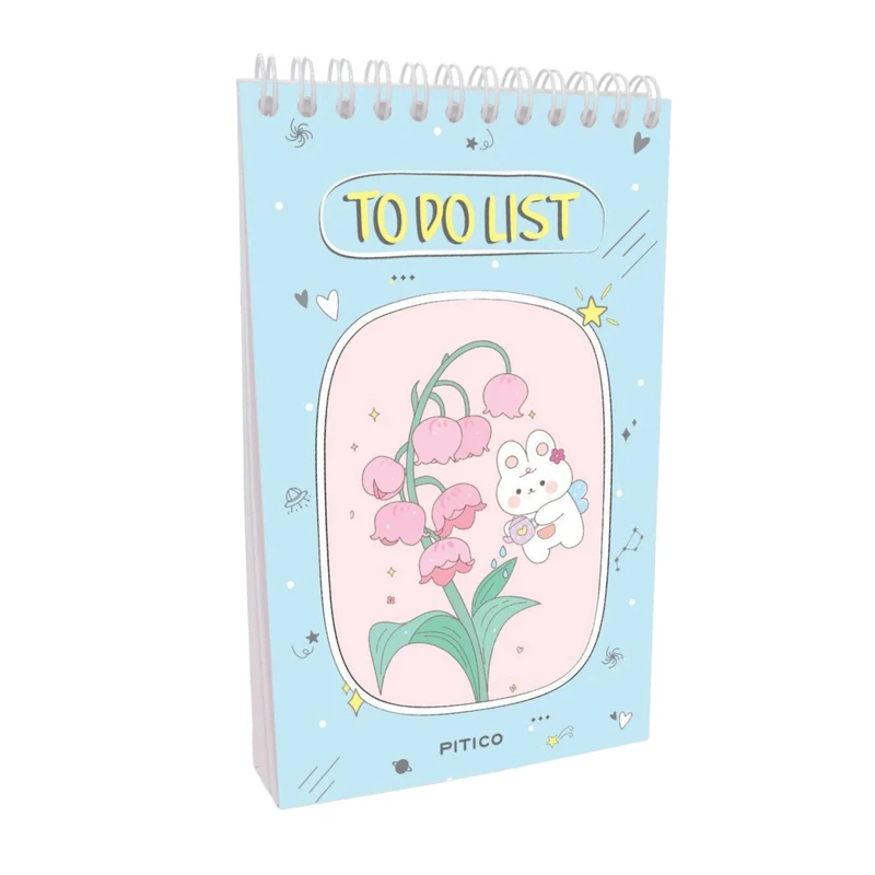 دفتر برنامه ریزی 80 برگ پیتیکو مدل تو دو لیست طرح خرگوش کد 01