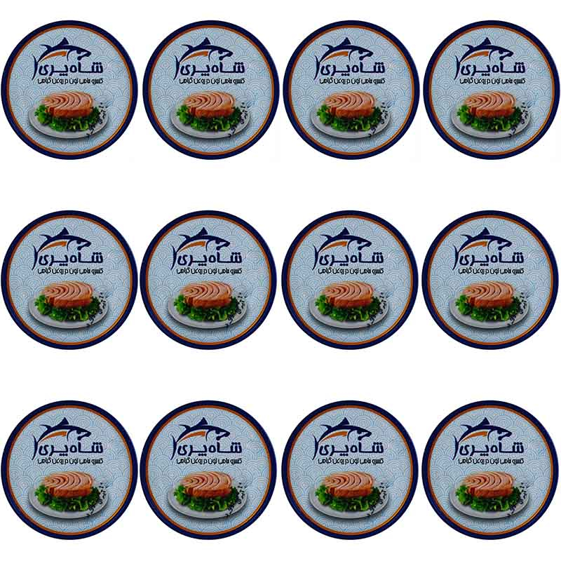 کنسرو تن ماهی در روغن گیاهی شاه پری - 180 گرم بسته 12 عددی