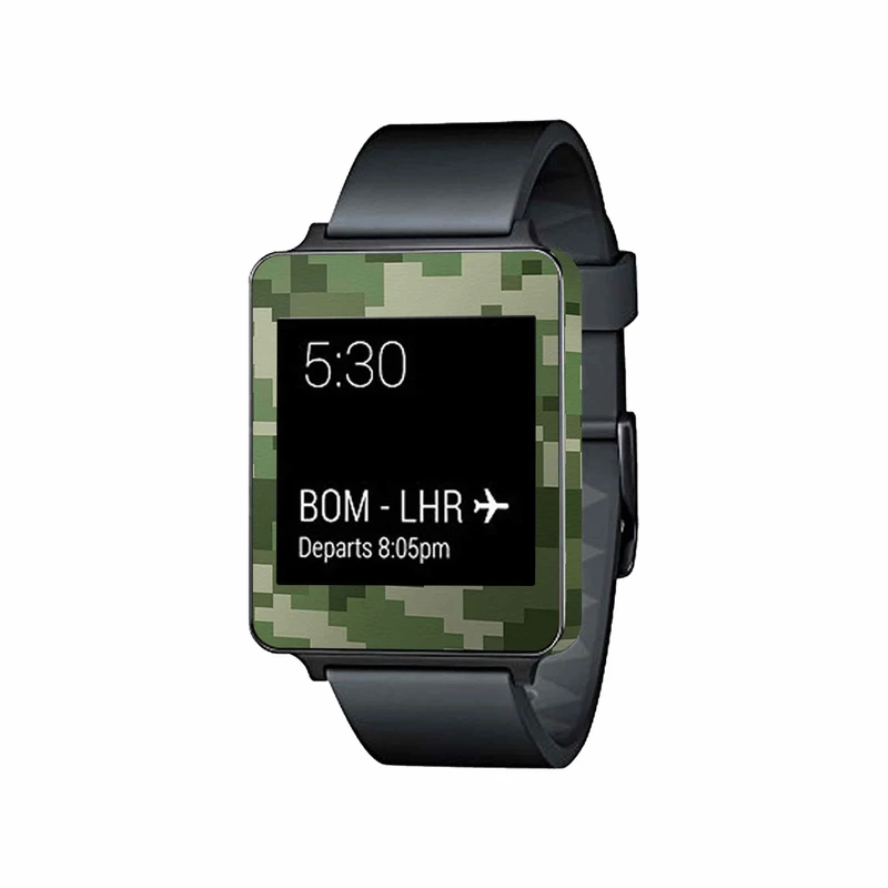  برچسب ماهوت طرح Army-Green-Pixel مناسب برای ساعت هوشمند ال جی G Watch