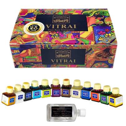 ویترای چیست - راهنمای خرید بهترین مارک رنگ ویترای و آموزش ویترای روی شیشه و لیوان ( رنگ ویترای ترمه باران، ایرانی و خارجی )