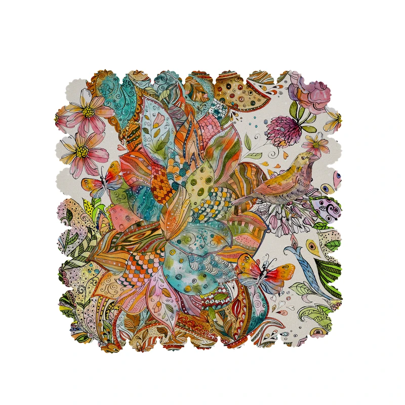  رومیزی طرح گل و پروانه کد 6178B