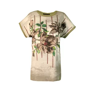 بلوز آستین کوتاه زنانه مدل نگین دار گلبرگ 32