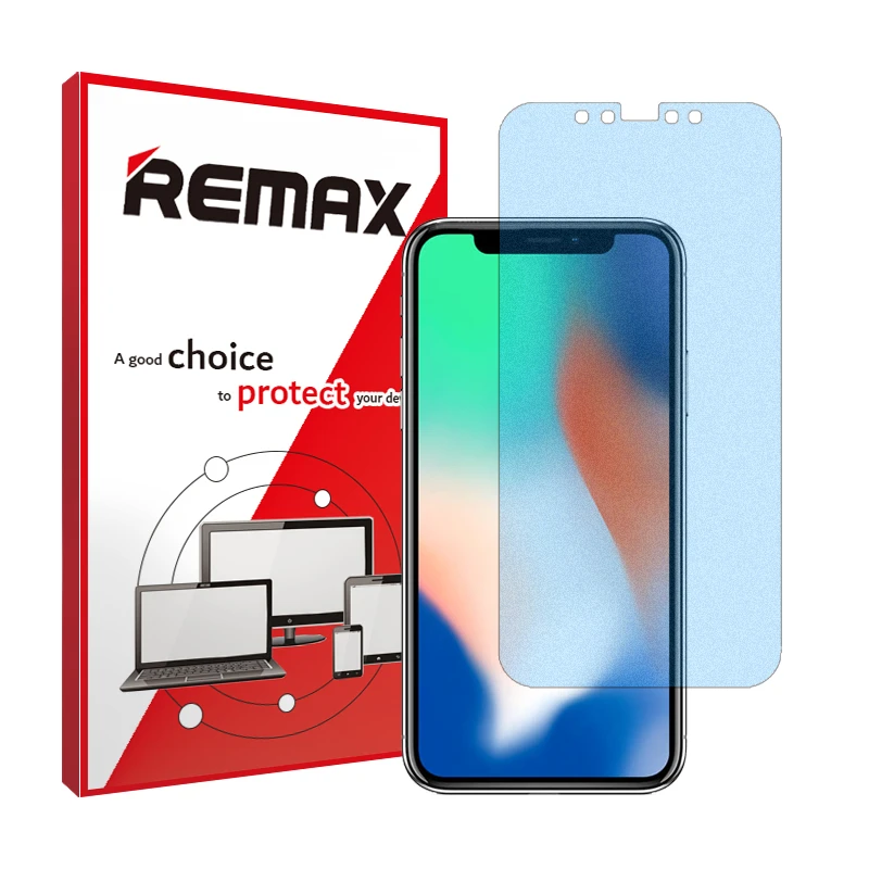 محافظ صفحه نمایش مات ضداشعه آبی ریمکس مدل HyMBLU مناسب برای گوشی موبایل اپل iPhone X