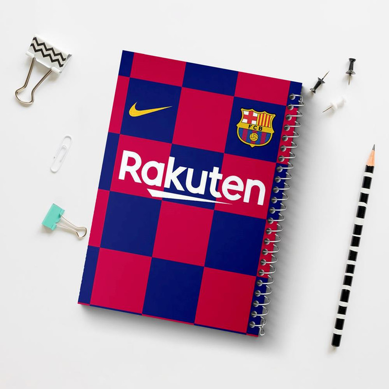 دفتر مشق 100 برگ خندالو طرح باشگاه بارسلونا FC Barcelona کد 2143
