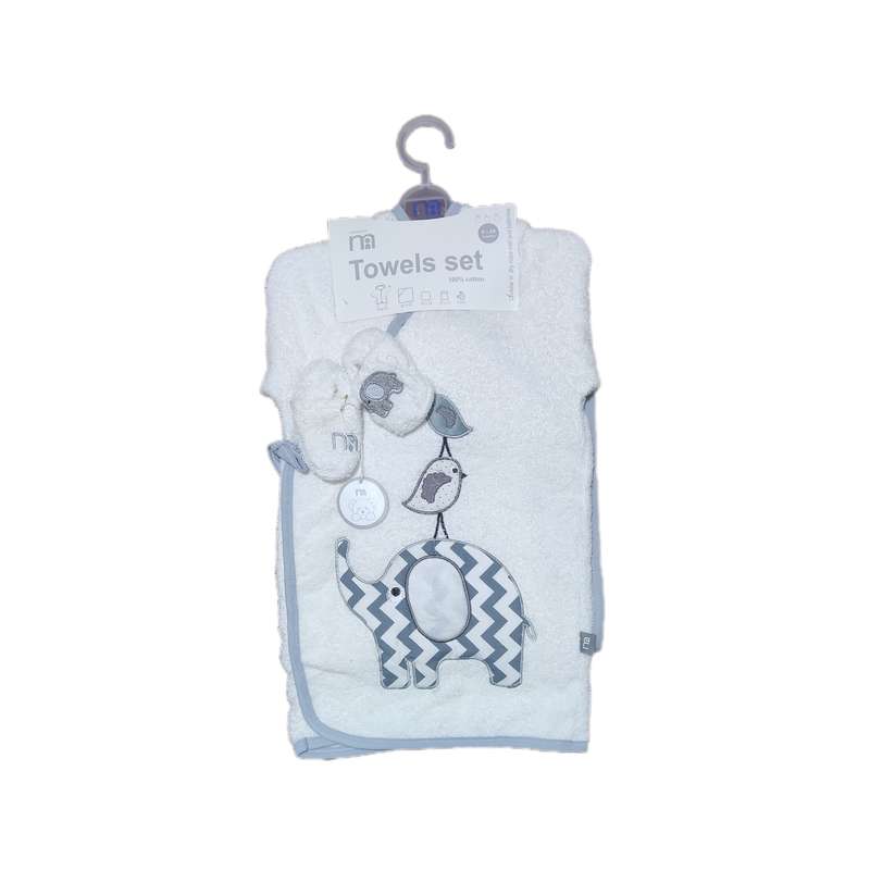 ست حوله نوزادی 5 تکه مادرکر مدل کیمونو فیل و جوجه