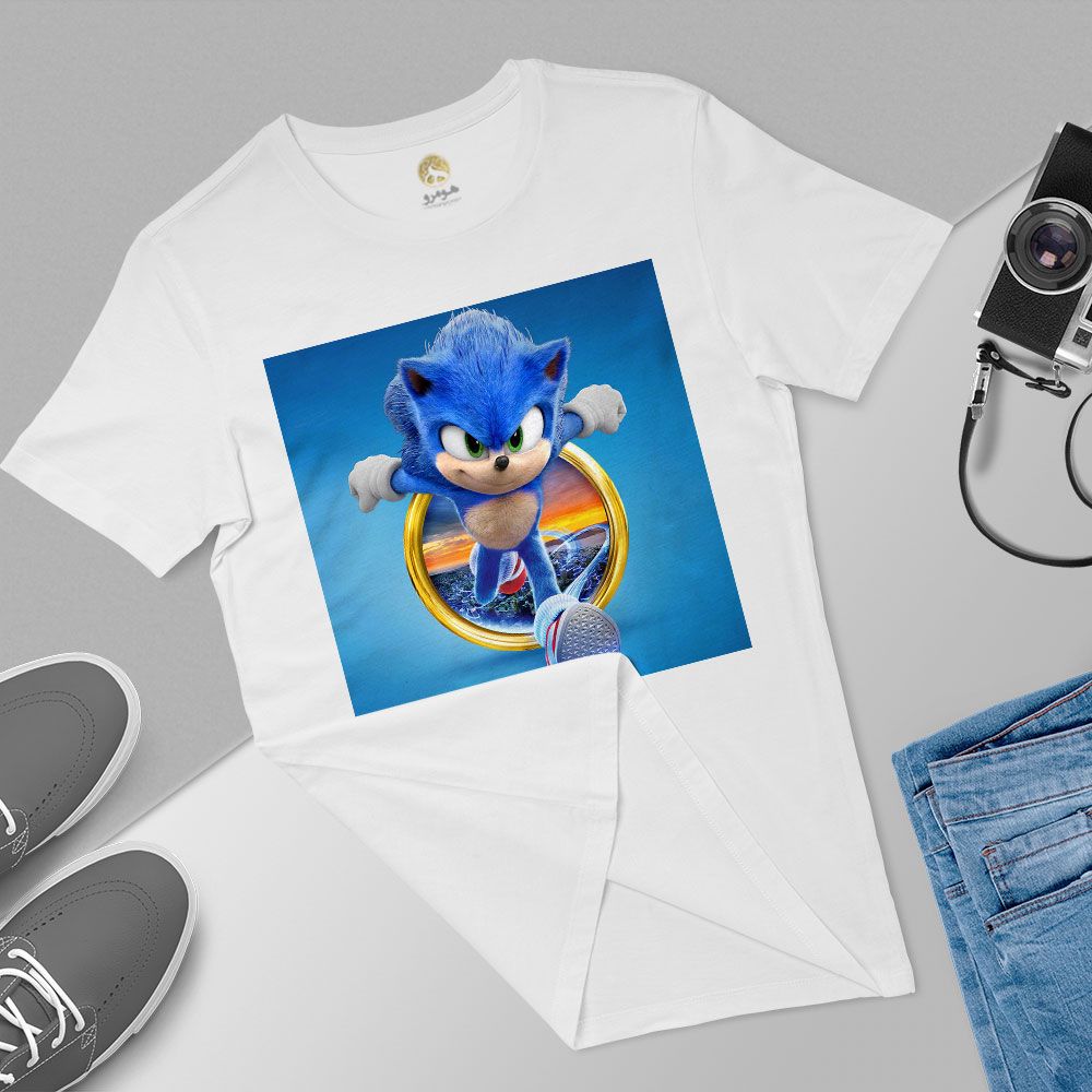 تی شرت آستین کوتاه مردانه هومرو مدل TW334 طرح سونیک -  - 5