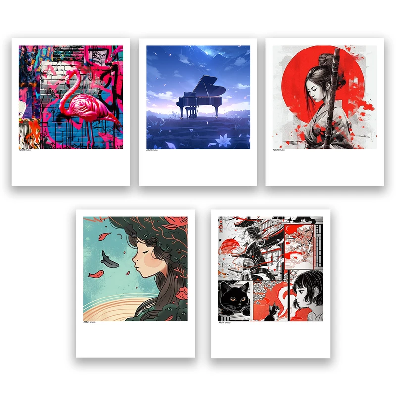 آویز تزیینی عرش مدل فانتزی دخترونه کد Asa790 مجموعه پنج عددی