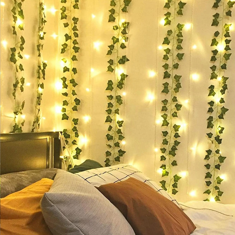گل مصنوعی مدل ریسه برگ تاک بسته 12 عددی