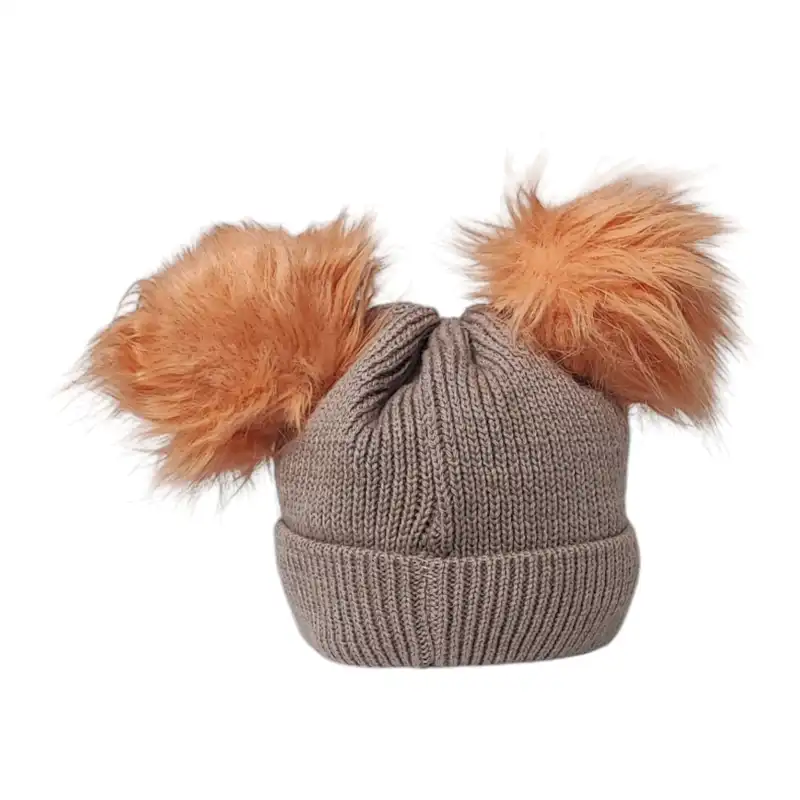 کلاه بافتنی بچگانه مدل پلکی ۰۵