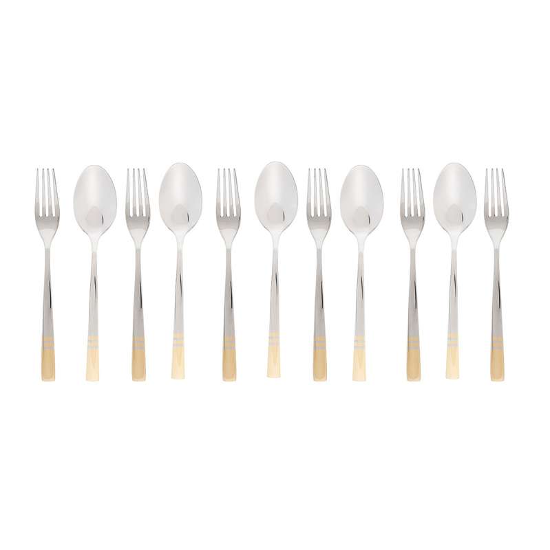 قاشق و چنگال ناب استیل مدل فلورانس