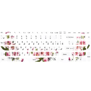 برچسب کیبورد گروه دکوراسیون رسنا  طرح pink flower