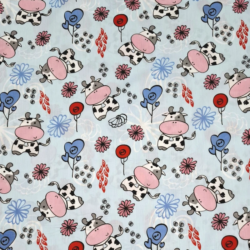 پارچه ملحفه عرض 1.5 متر مدل گاوی کد 2 رنگ آبی روشن