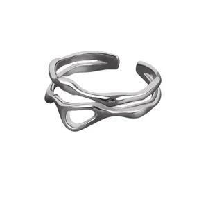 انگشتر زنانه اکسسورایز مدل Hollow Double Line کد 28011