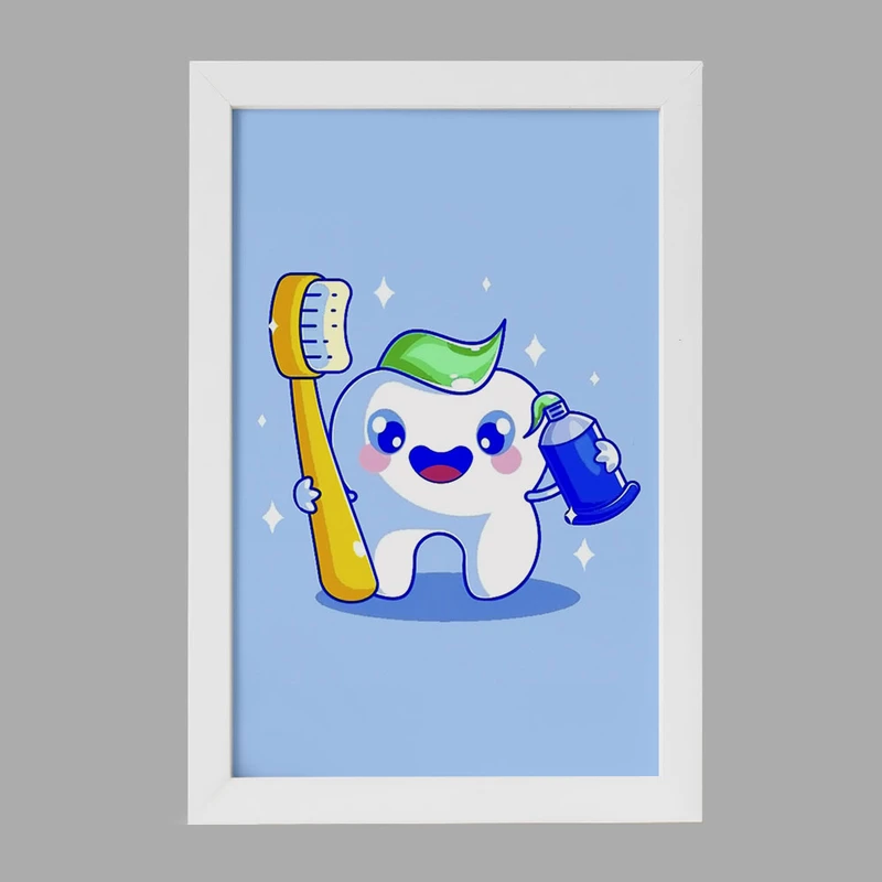 تابلو خندالو مدل دندان و دندانپزشکی کودکانه کد 27777