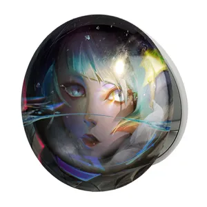 آینه جیبی خندالو طرح لوسی انیمه سایبرپانک مدل تاشو کد 23996 