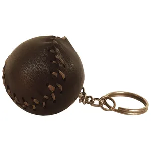 جاسوییچی چرم طبیعی گاوی دست دوز لمونو مدل توپ کد KL482