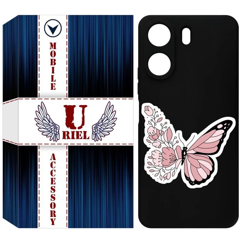 کاور یوریل مدل KSH کد 98 طرح پروانه مناسب برای گوشی موبایل شیائومی Redmi 13C 4G / Poco C65