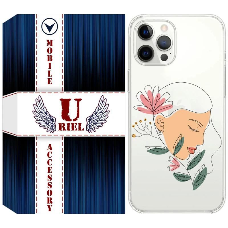 کاور یوریل مدل Clear کد 53 طرح صورت زن مناسب برای گوشی موبایل اپل iPhone 13 Pro Max