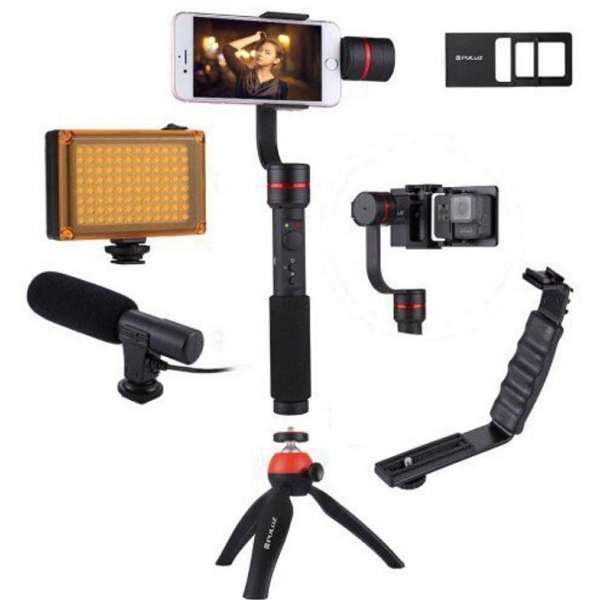 دسته فیلم برداری پلوز مدل G1 Stabilizer همراه با فلاش و میکرفون و هولدر دوربین گوپرو مناسب برای دوربین ورزشی گوپرو دسته فیلم برداری پلوز مدل G1 Stabilizer همراه با فلاش و میکرفون و هولدر دوربین گوپرو مناسب برای دوربین ورزشی گوپرو