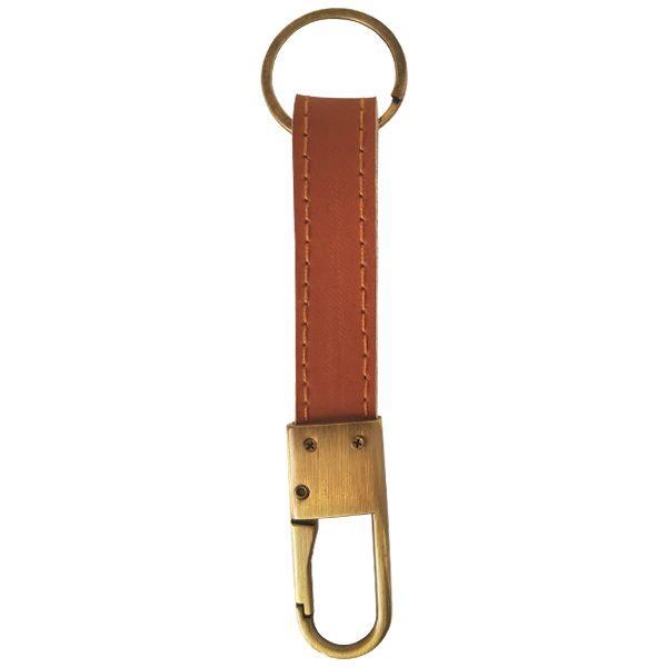 جاسوییچی چرم طبیعی گاوی دست دوز لمونو مدل چاوا کد KL485