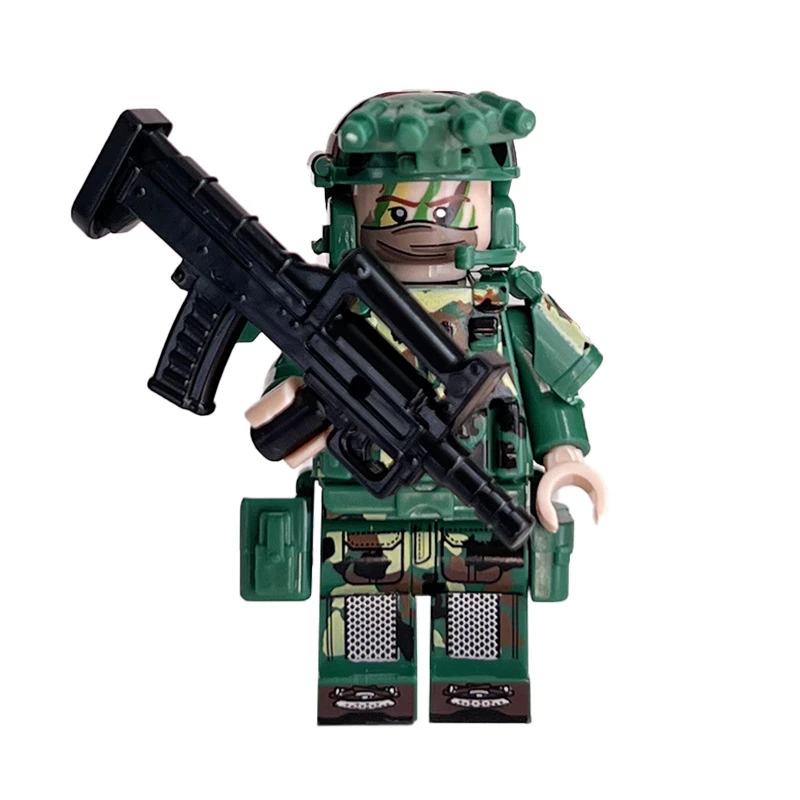 ساختنی 5 تکه برانت مدل سرباز با لباس استتار و سلاح