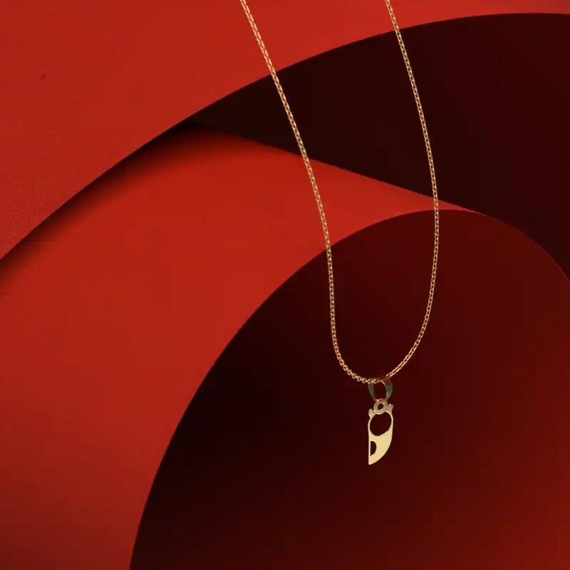 گردنبند طلا 18 عیار زنانه مدوپد مدل جغد کد B3-1-1036