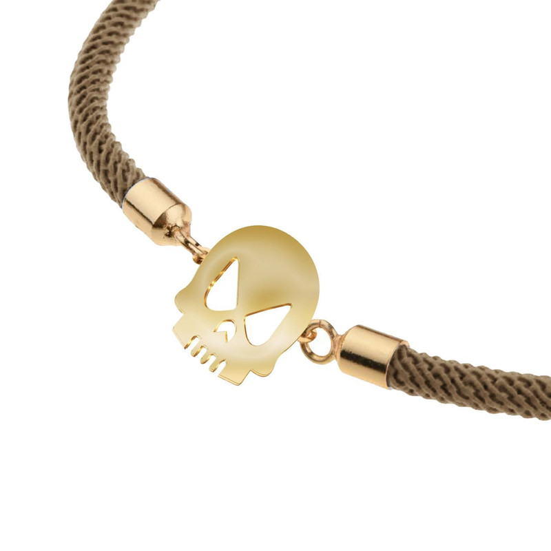 دستبند طلا 18 عیار زنانه مدوپد مدل جمجمه کد D17-10310