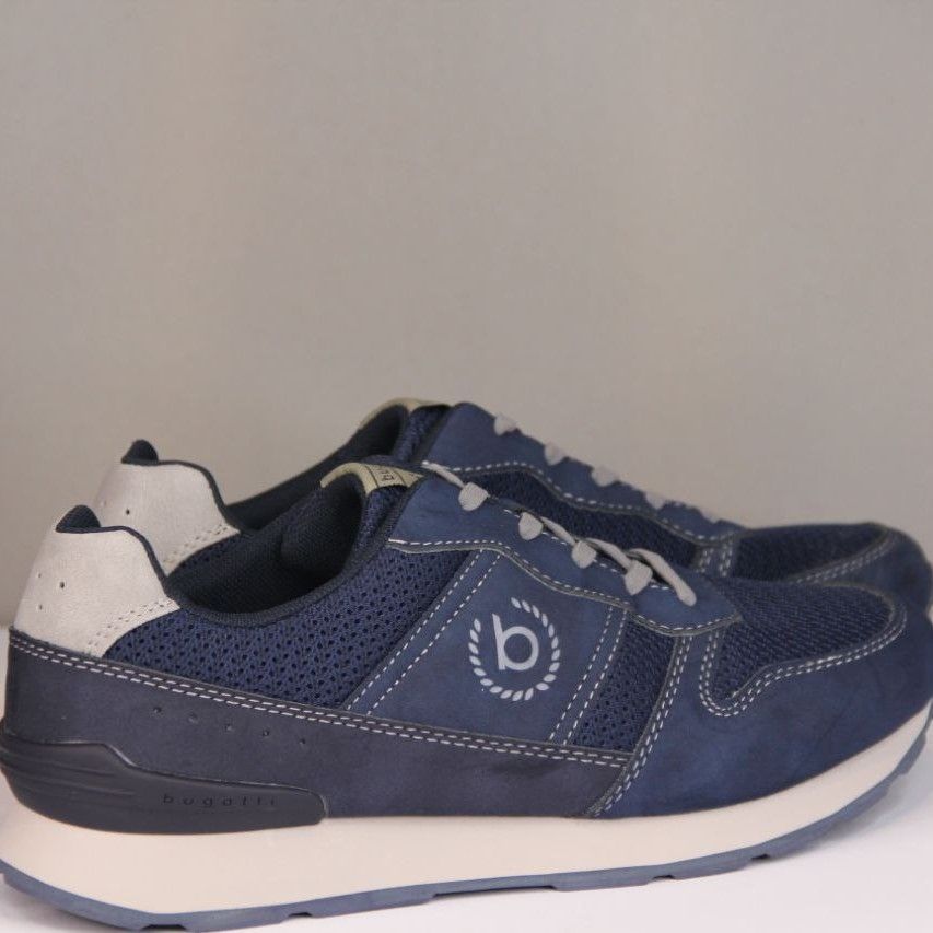 کفش طبی مردانه بوگاتی مدل  Sneaker mit Ziernähten und Logo navy-blau -  - 5