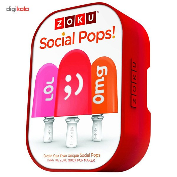 شابلون بستنی زوکو مدل Social Pops