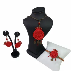 نیم ست طرح انار کد 1006