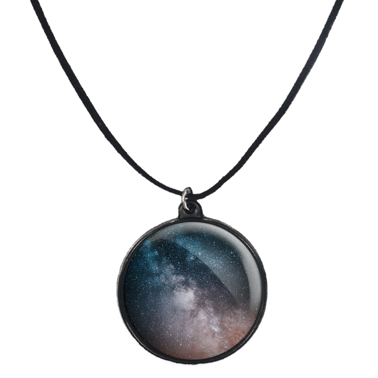 گردنبند پرمانه طرح ستاره و کهکشان کد pmb.25696 مدل دو طرفه